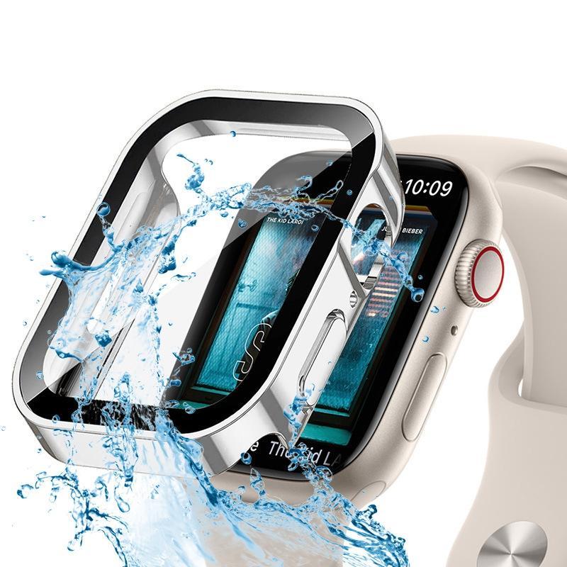 Waterproof Anti-fall Watch Case, 1 Count PC Case with Screen Protector, Smart Watch Protective Cover, Wearable Accessories Compatible with Apple Watch