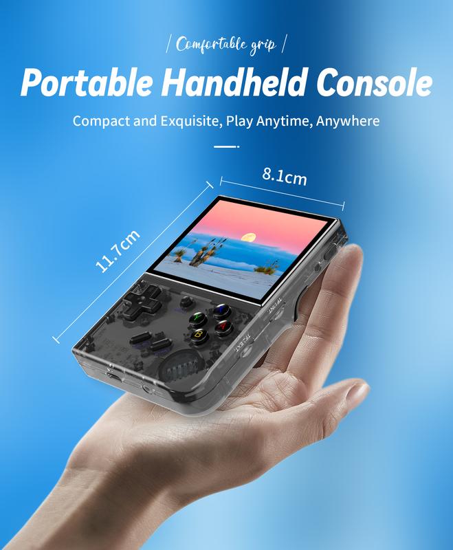 RG35XX Plus Retro Handheld Game Console 3.5 Inch IPS Screen Linux System 3300mAh Battery Built-in 64G TF Card 5515 Games Support HD-M-I TV Output 5G WiFi Bluetooth 4.2 Compact Lithium