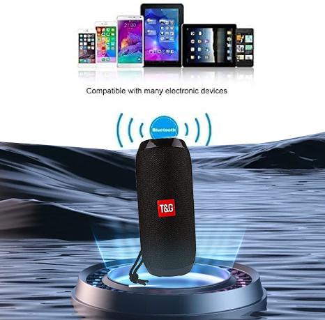 Portable Wireless TG117 HiFi Column Stereo Surround Loudspeaker with Hands-free, TF Card, AUX, and TWS Sound - Enjoy Music Play