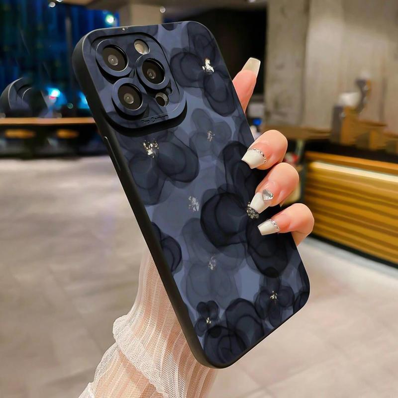 Flower Pattern Phone Case, Anti-fall Phone Protector Cover, Shockproof Phone Protective Case Compatible with iPhone 16 15 14 13 12 11 Series