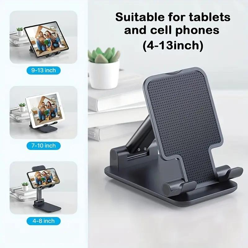 Portable Foldable Desk Phone Holder, Adjustable Desk Cell Phone Stand, Multifunctional Lazy Bracket For Home Office Desk