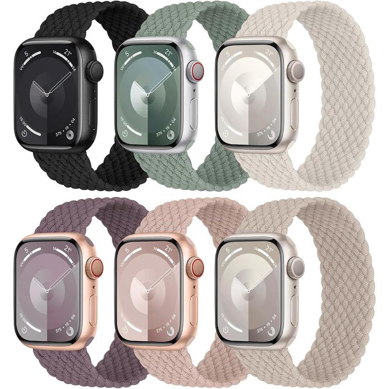 Superior Quality-Braided Solo Loop Compatible with Apple Watch Band 40mm 41mm 38mm 42mm 44mm 45mm 49mm Women Men, Elastic Stretchy Nylon Solace Straps for iWatch Series 9 8 7 6 5 4 3 2 1 Ultra Ultra 2 SE SE 2 Accessories Wearable