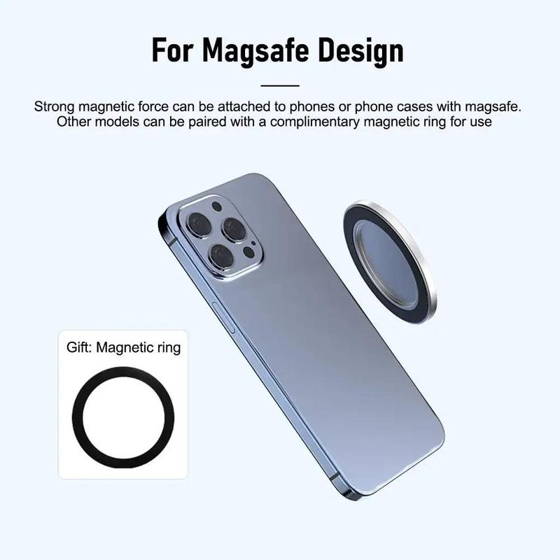 Magnetic Phone Rear Selfie HD Vlog Mirror Photo Assist Camera Convex Mirror for Photography Accessories Alloy Iron