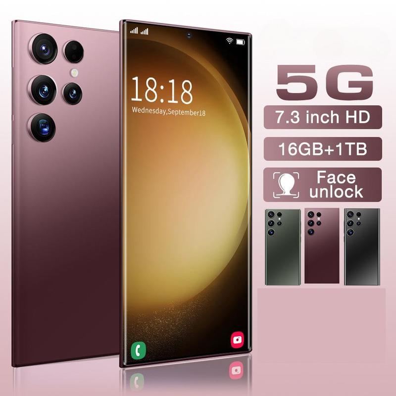 QEK Christmas Limited Time Offer Original S24 Ultra 5G Smartphone with NFC Network 7.3-inch 16GB+1TB Android Phone Unlock 7000mAh 50MP+108MP Phone NFC Mobile Android Smartphone