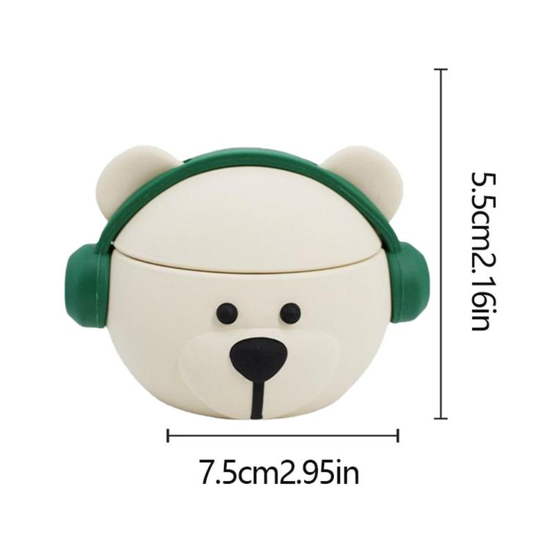 Cute Cartoon Bear Design Earphone Case, 1 Count Silicone Earphone Protector Cover, Earphone Protective Case Compatible with AirPods 1 2 3 Pro 2