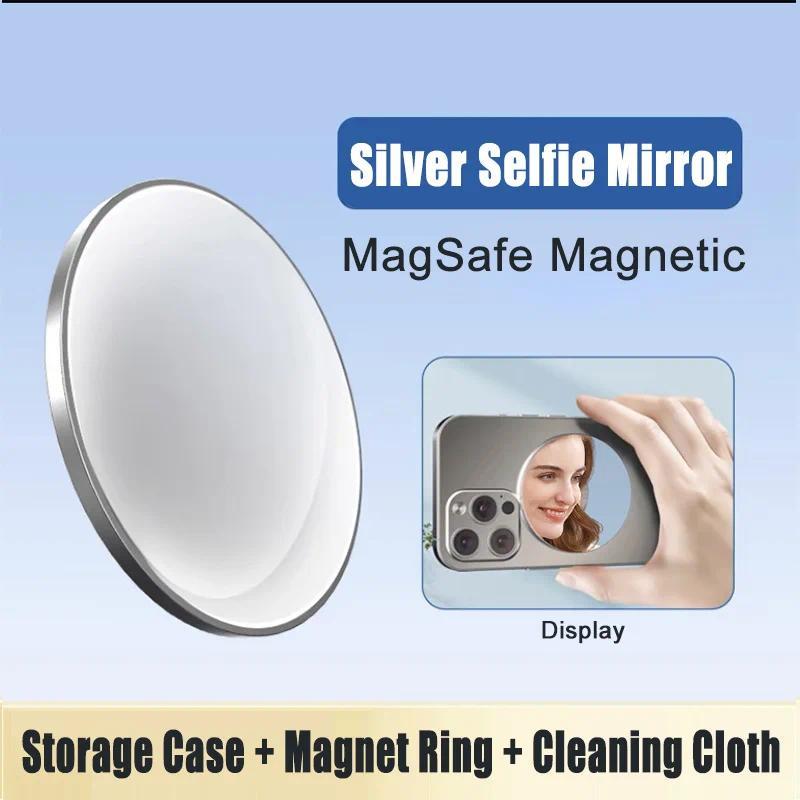 Magnetic Phone Rear Selfie HD Vlog Mirror Photo Assist Camera Convex Mirror for Photography Accessories Alloy Iron