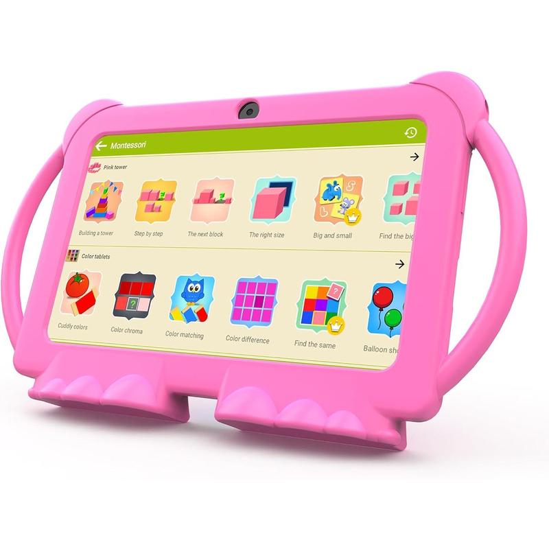 7 inch Tablet  Tablet Android 12 Tablet 32GB ROM 2+5MP Dual Camera, Shockproof Case Educational, , Parental Control.