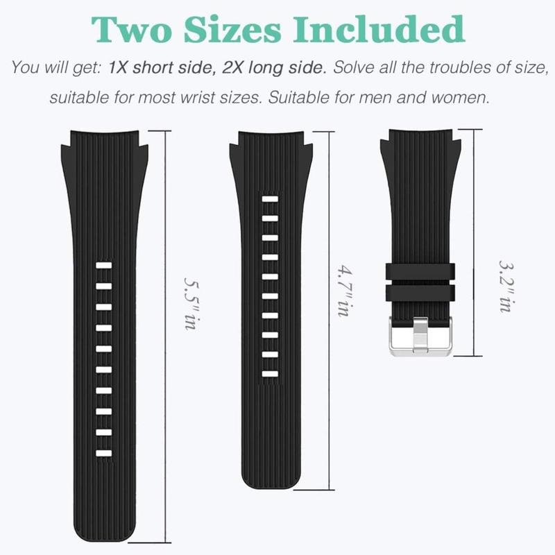 Compatible with Samsung Galaxy Watch 46mm Bands Gear S3 Frontier, Classic Watch Bands Galaxy Watch 3 Bands 45mm, 22mm Soft Silicone Bands Bracelet Sports Strap for Men & Women