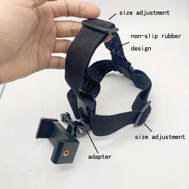 Head-Mounted Mobile Phone Holder,First-Person View Video Outdoor Live Shooting Bracket with Phone Clip(4