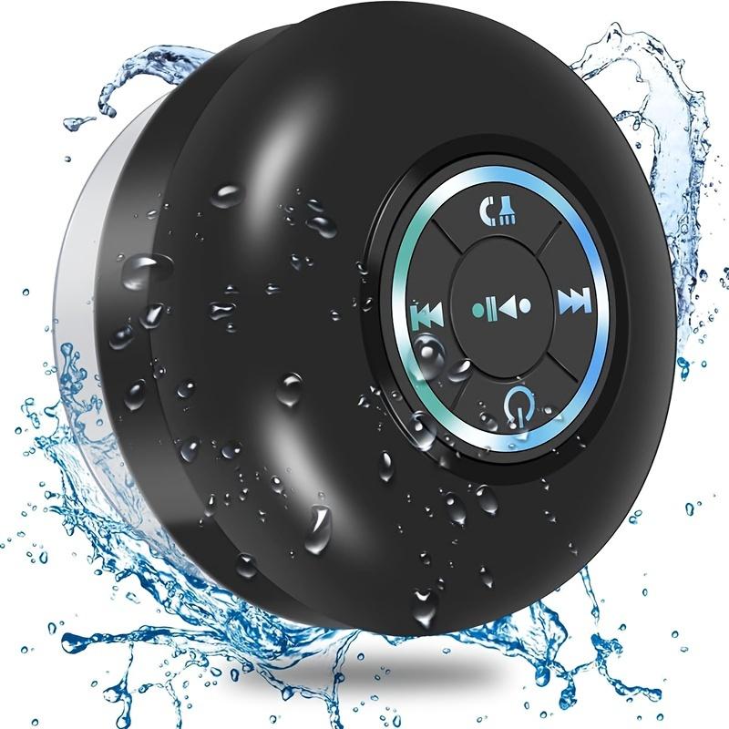 Mini Bluetooth Shower Speaker with LED light, Portable IPX4 Waterproof, Hands-Free Speakerphone. Rechargeable Using Micro USB, Wireless Stereo for Beach, Shower & Home,Big Deal For Black Friday