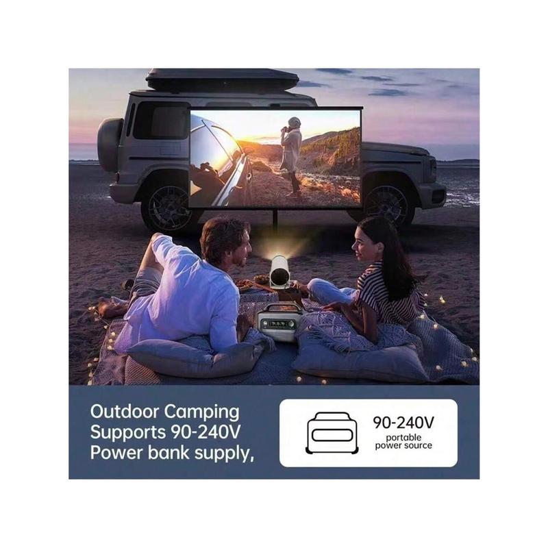 Mini Projector,HY300 Auto Keystone Correction Portable Projector,4K  200 ANSI Smart Projector With 2.4 5G WiFi,BT 5.0,130 Inch Screen,180 Degree Flip,Circular Design,Perfect For Home Video Outdoor Holiday Gift (1 Unit)