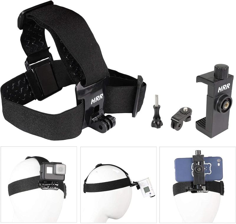 Head-Mounted Mobile Phone Holder,First-Person View Video Outdoor Live Shooting Bracket with Phone Clip(4