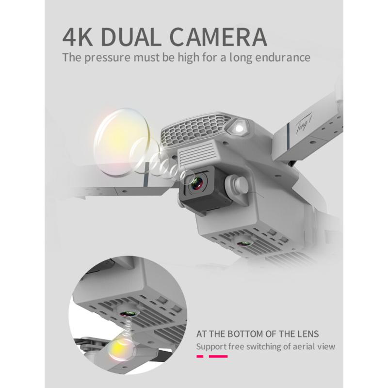 2022 new RC drone 4K HD wide angle camera WiFi FPV dual camera quadcopter