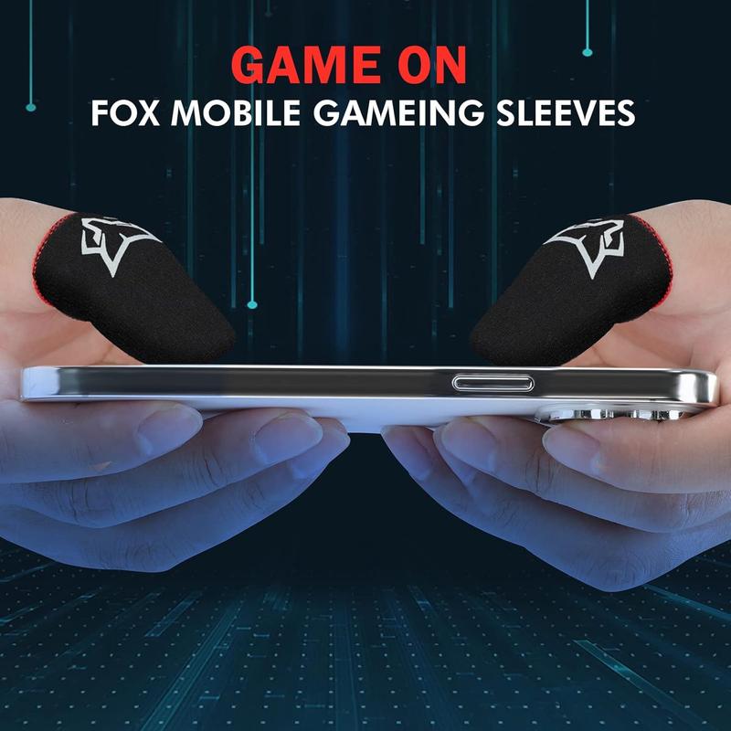 Mobile Phone Game Finger Sleeves [6pcs], Anti- Breathable,Gaming Sleeve,Thumbs Finger Gloves Cover Sleeve for League of Legend, PUBG, Rules of ,  Out (Black [Carbon Fibre])