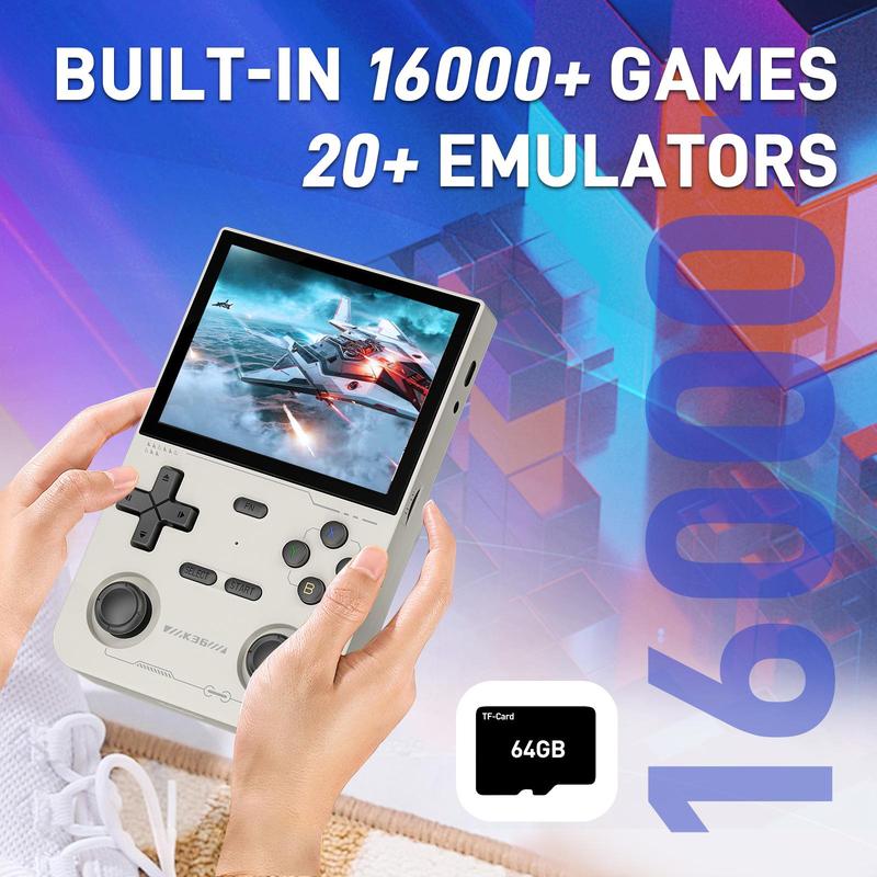 R36S Portable  Game Console,  Room Gadgets, 3.5 Inch IPS Screen  Game Consoles, Rechargeable Handheld Game Device with 16000+ Games & 20+ Simulators Portable  Handheld Game Console game console  Rechargeable game console portable Portable Retro