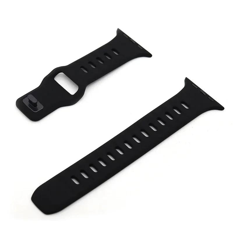 Silicone Strap For Apple Watch Band 49mm 45mm 44mm 41mm 40mm 42mm 46mm Sport Bracelet Correa iWatch Ultra 10 9 8 7 6 5 4 SE Belt Wearable