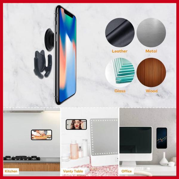 Multi-Surface Holder Car Mount 3 Pack Compatible for Popsocket Grip Holder for Pop Socket Mount Device Support Accessory Desk Wall Mount Cute Cat Strong Adhesive Sticky Pad (Black)