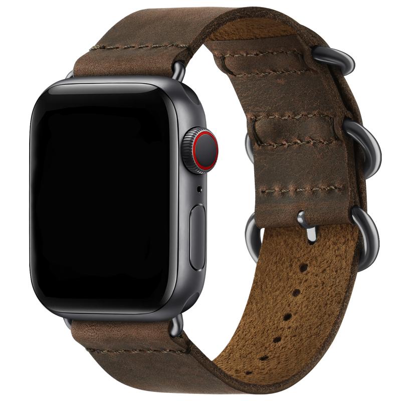 Vintage Genuine Leather Bands Compatible with Apple Watch Band 38mm 40mm 41mm 42mm 44mm 45mm 49mm,Genuine Leather Retro Strap Compatible for Men Women iWatch Series 10 9 8 7 6 5 4 3 2 1 SE SE2 Ultra Accessories Wearable gen 5  strap