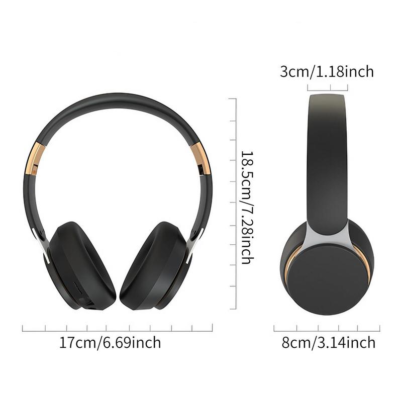 Over-ear Design Foldable Wireless Headphone, HiFi Stereo Sound Bluetooth-compatible Headset with HD Mic for Gaming, Outdoor, Sports, Travel