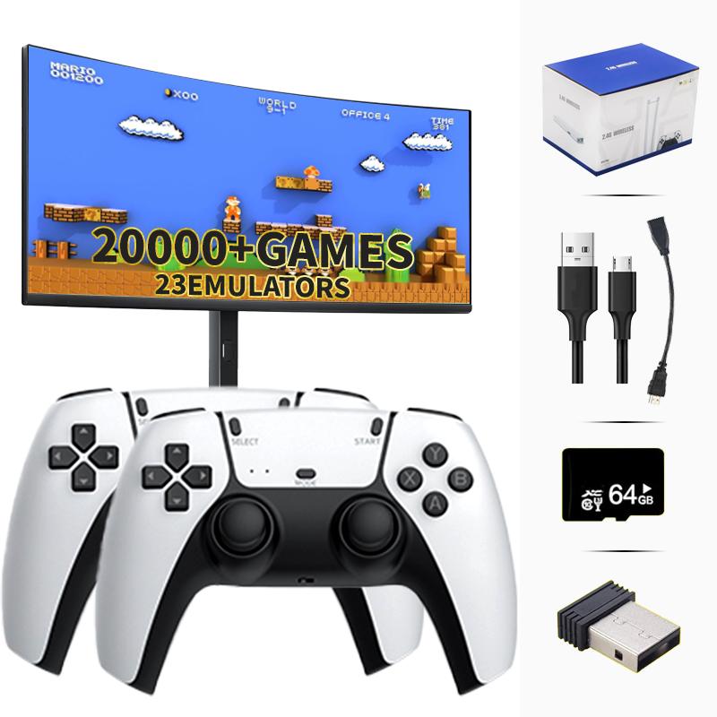 Retro Game Console 20,000-30,000+Retro GamesStick,Revisit Classic Games Stick,Retro Play Plugand Play Video Games Stick 26 Emulators,4K HDMIOutput,Premium Competitive Dual ControllersWireless Adapter Button Cable Communication