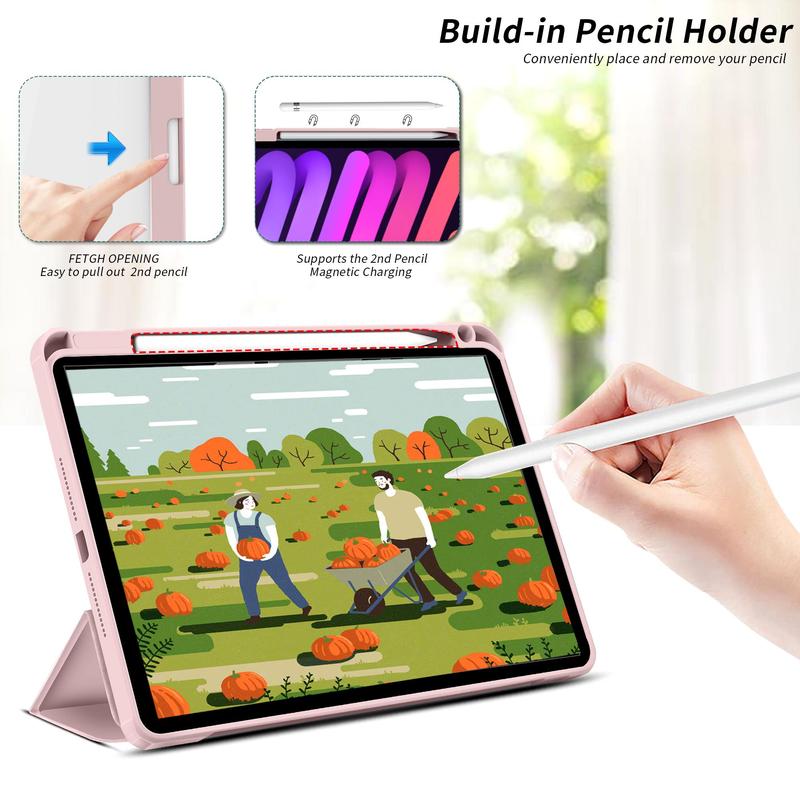 Tablet Case with Pencil Holder, Auto Sleep Tablet Protective Cover, Trifold Tablet Protector for iPad Air 11-inch M2 (2024)   iPad Air 5th Generation, Tablet Accessories