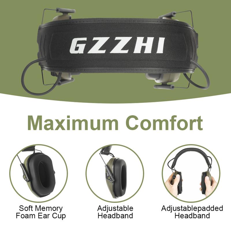 NRR23db Outdoor Tactical Electronic Shooting Earmuff Antinoise Headphone Sound Amplification Hearing Protection Headset Foldable