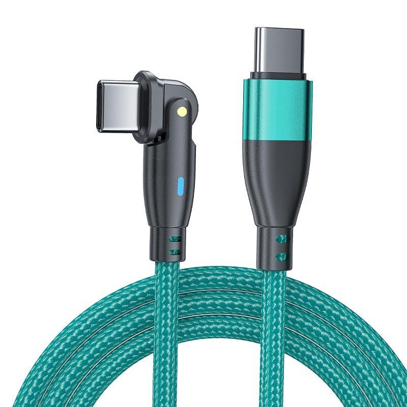 180° Bending Type C To Type C Data Cable, 1 Count 60W Fast Charging Data Cable, Mobile Phone Charging Cable