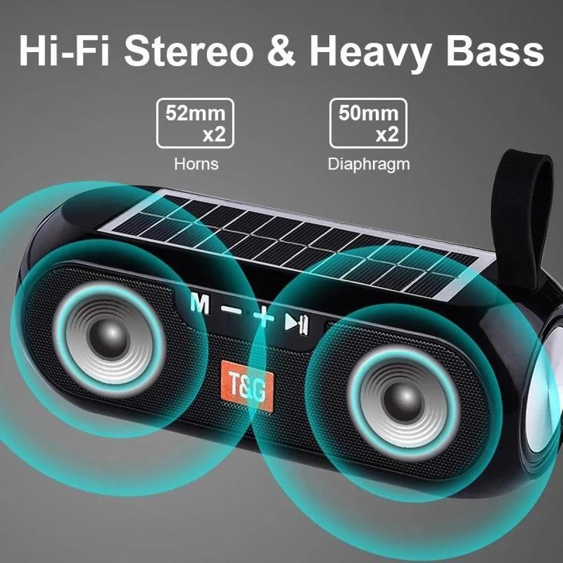 Portable Solar Charding Speakers Colutely Water Wireless Stereo Music CG182 Speaker Power Bank Boombox AUX FM Radio Big bass