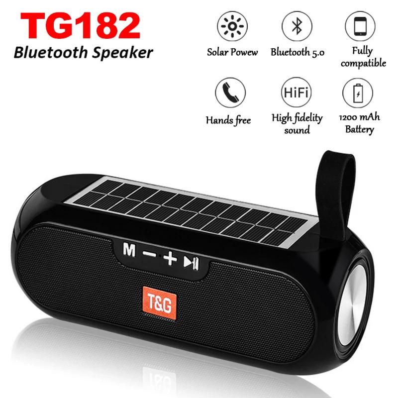 Portable Solar Charding Speakers Colutely Water Wireless Stereo Music CG182 Speaker Power Bank Boombox AUX FM Radio Big bass