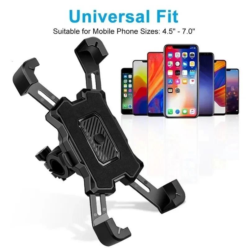 Anti-shock Bike Cellphone Mount, Durable GPS Navigation Smartphone Holder for E-bikes & Motorcycles, Bike Phone Holder Stand, Hands Free Cycling Accessory, Car Accessories