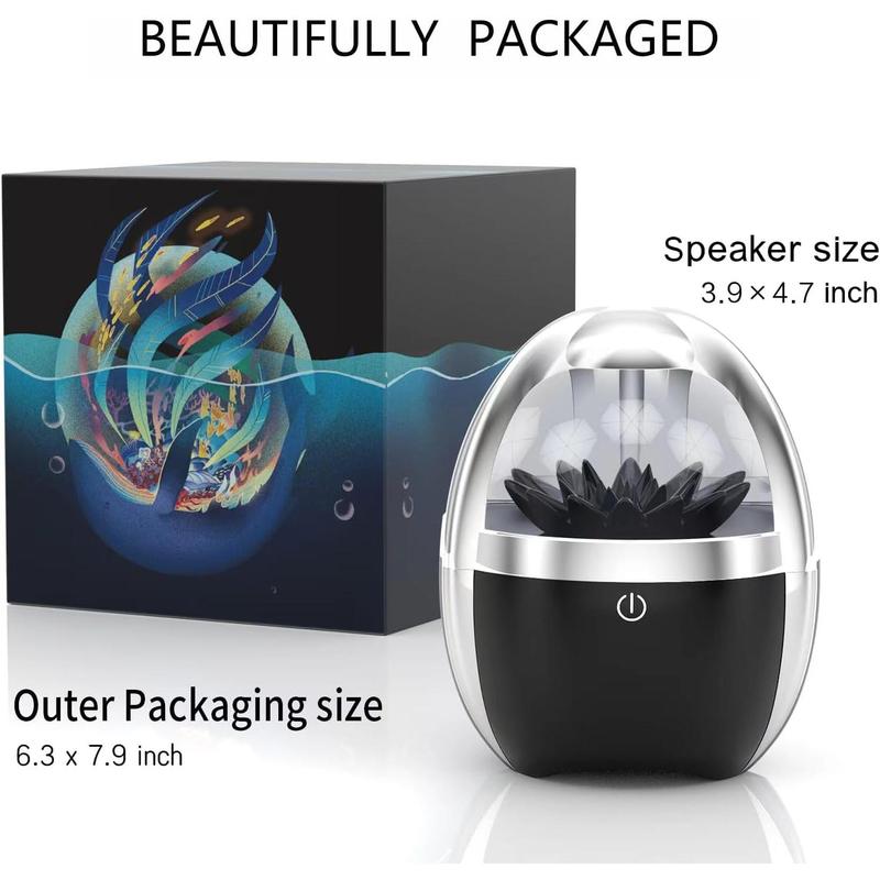 Ferrofluid Speaker - Music Comes to Life with Dancing Ferrofluid, Bluetooth 5.0, and 4-Color Customizable Lights