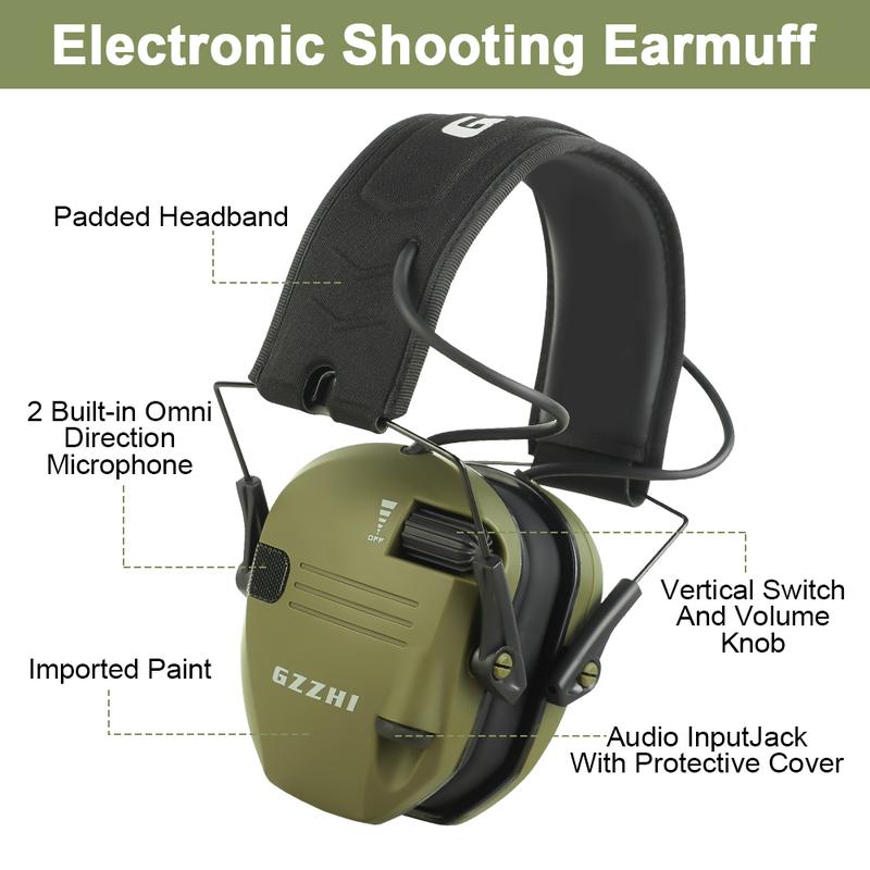 NRR23db Outdoor Tactical Electronic Shooting Earmuff Antinoise Headphone Sound Amplification Hearing Protection Headset Foldable