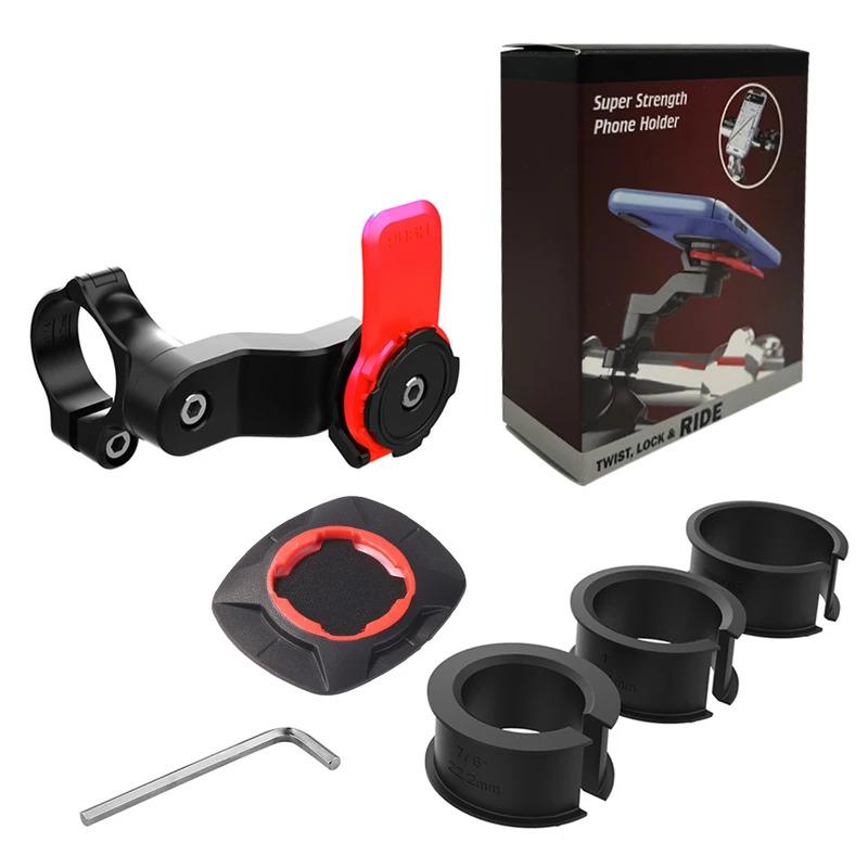 Quad Lock Motorcycle Bike Phone Holder Shock Absorber Phone Bracket Vibration Damper Self Lock Anti-shake Handlebar Stem Holder