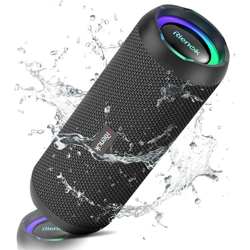 WERWR RIENOK Portable Bluetooth Speaker 30W Dual Pairing True Wireless Stereo HD Sound IPX7 Waterproof Outdoor Sport Shower Wireless Speaker Bluetooth 5.3 for Home Party