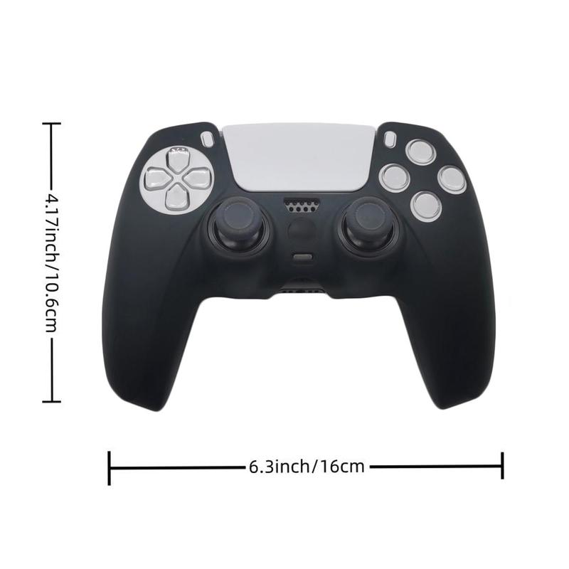 Game Controller Protective Case with 10 Thumb Grip Caps, Anti-slip & Anti-scratch Game Controller Protective Cover Set, Console Accessories for PS5