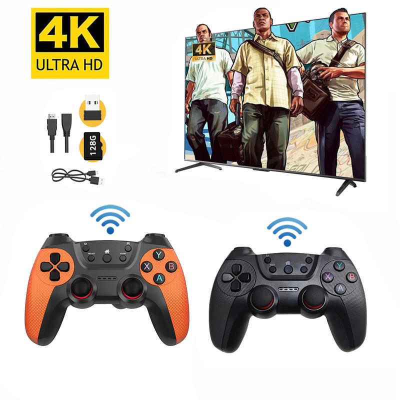 X2 ULTRA 128G version retro game console, wireless controller, 40000+ games, multiple emulators included, 4K HDMI output,  with 2.4GHz wireless  game stick