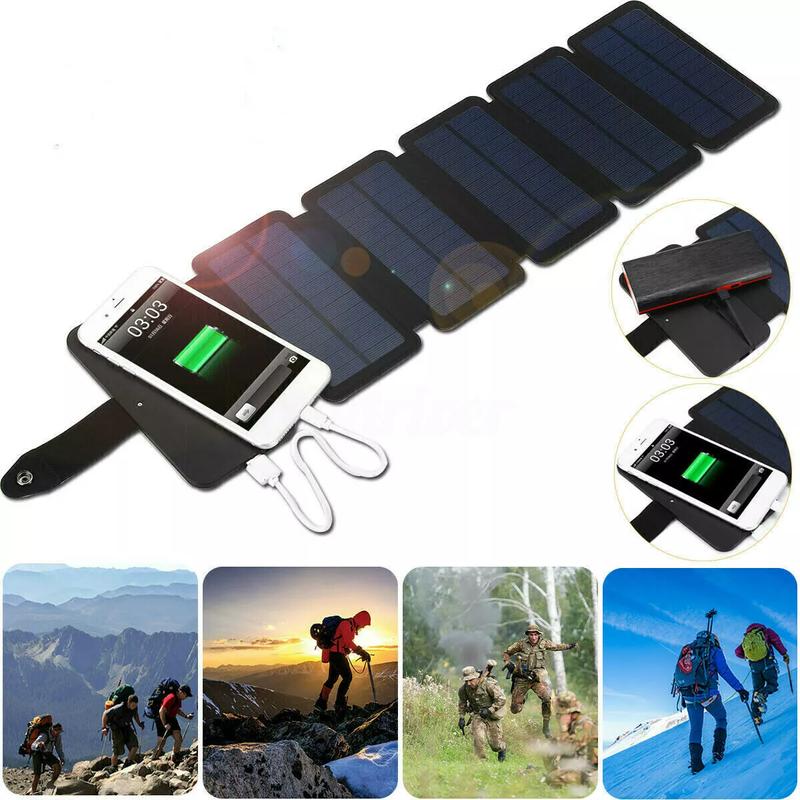 100Watt Solar Panel Folding PV Power Bank Outdoor Camp Hiking USB Phone Charger Accessories Waterproof