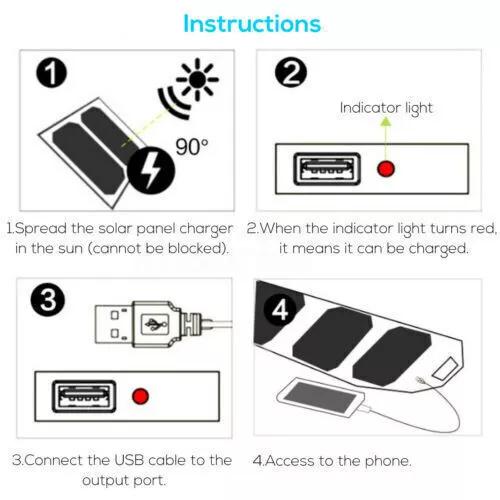 100Watt Solar Panel Folding PV Power Bank Outdoor Camp Hiking USB Phone Charger Accessories Waterproof