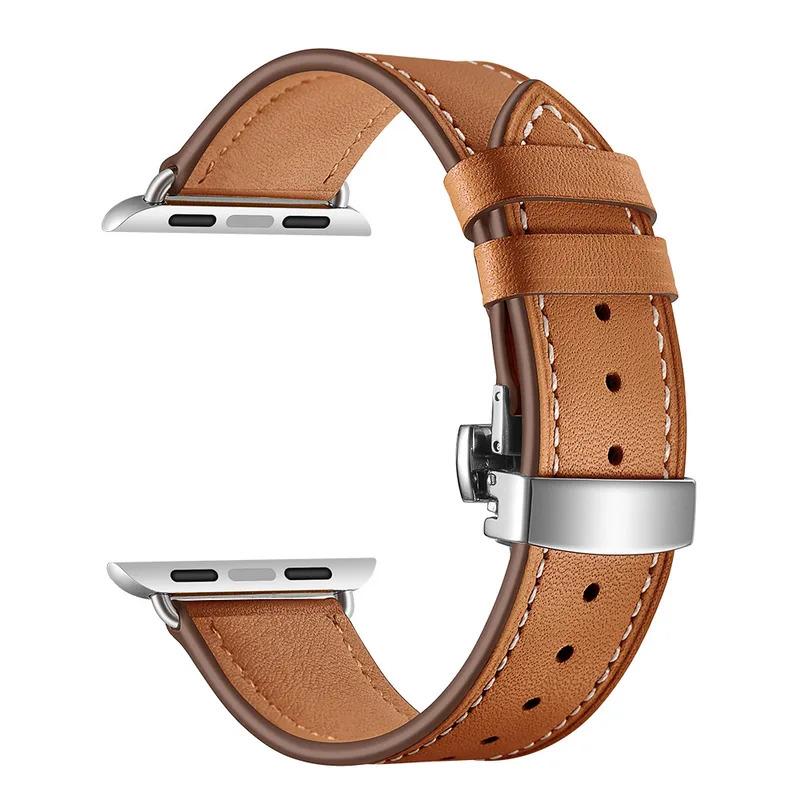 Leather strap for Apple Watch band 49mm 44mm 41mm 40mm 42mm 38mm 45mm 45mm bracelet iWatch sieries 3 5 SE 6 7 8 9 Ultra 2 strap