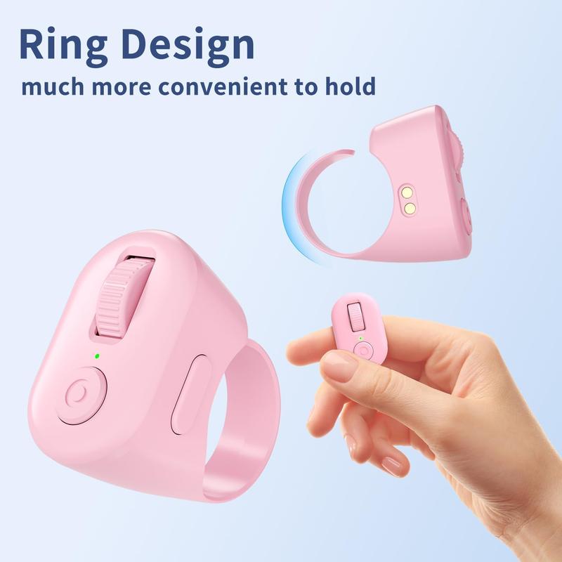 Tiktok Scrolling Ring, Page Turner for Kindle App, Remote Control for TIK Tok and Kindle App, Bluetooth Connected, for iPhone Series, iPad, Android Phone, and More