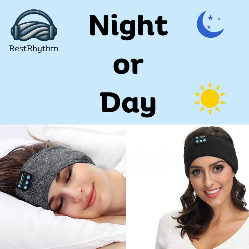 RestRhythm Sleep Bluetooth Headband - Adjustable Wireless Headphone - Comfort for Rest, Workouts & Travel - Fast Charging Electronic Headset