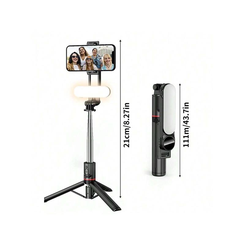 Stable Selfie Stick Tripod With Fill Light, 44 Inch Extendable Selfie Stick With Wireless Remote And Tripod Stand 360 Rotation For IPhone 15 14 13 12 11 Pro XS Max XS XR X 8 7, Samsung And Smartphone