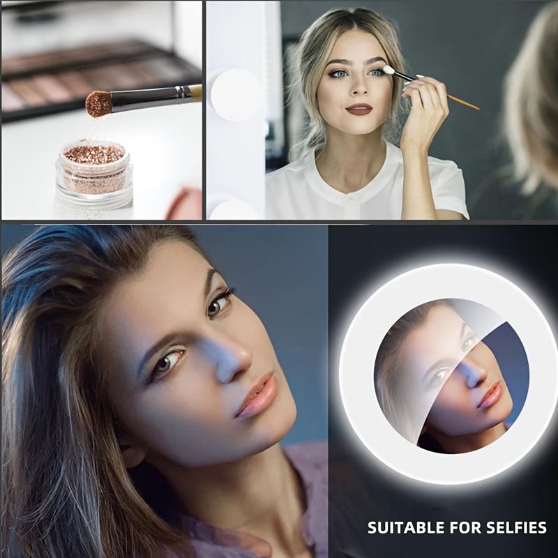 High Quality LED Selfie Ring Light Battery Rechargeable Ring Light for Smartphone Computer Makeup Warm White Light