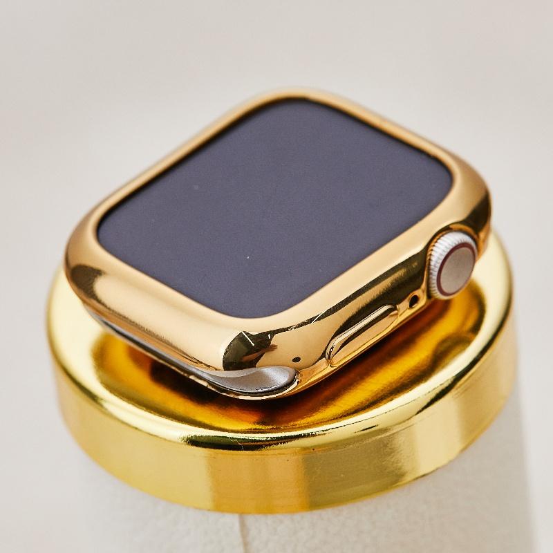 MISSAIR TPU Gold Protective Cases Compatible with Apple Watch 40mm 41mm 44mm 45mm - Screen Protector Cover Wearable Accessories