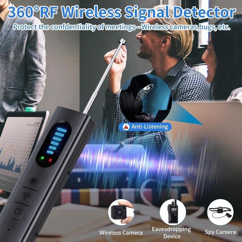 Mini Wireless Detector T15 Hidden Camera Detectors RF，Wireless Signal Scanne， Portable，Security Device Gps，Hotel Surveillance Tracker