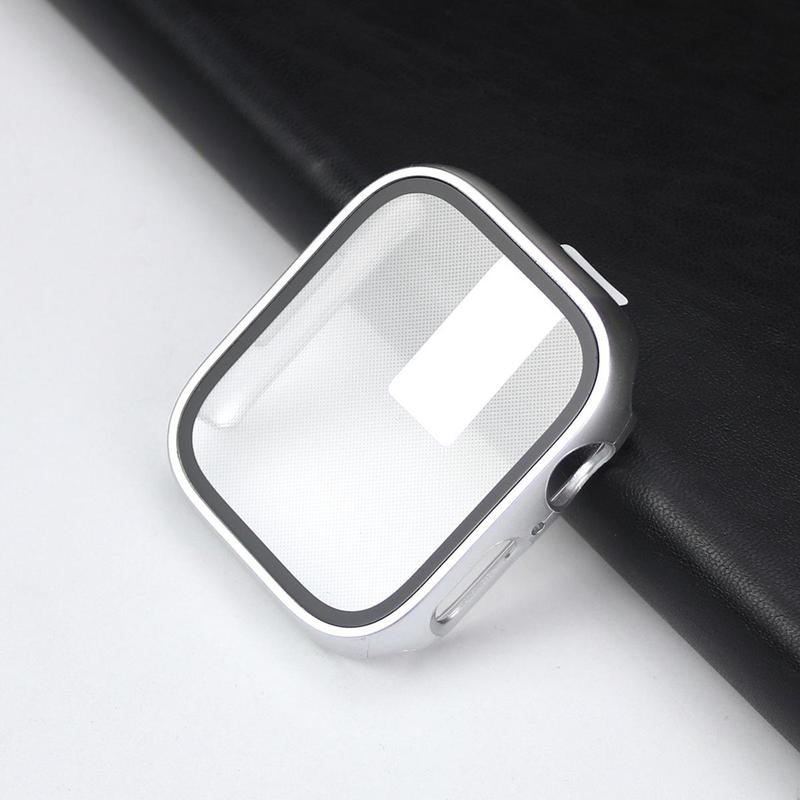 Full Coverage Watch Screen Protector, Smart Watch Screen Protective Case Compatible With Apple Watch 38mm 40mm 41mm 42mm 44mm 45mm