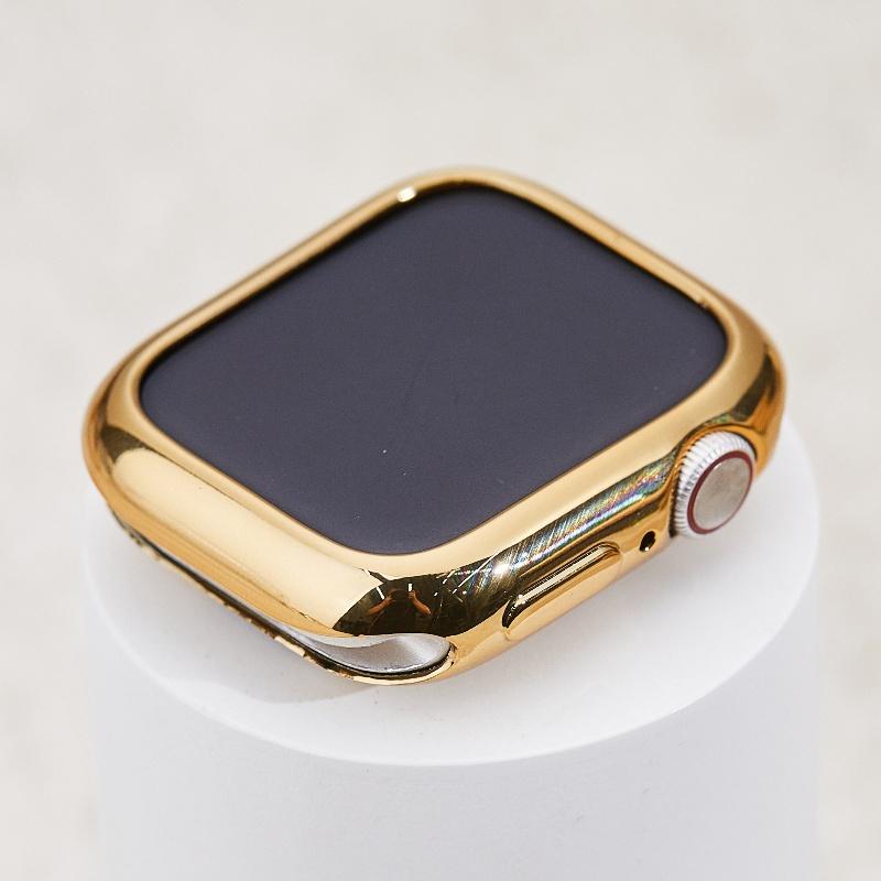 MISSAIR TPU Gold Protective Cases Compatible with Apple Watch 40mm 41mm 44mm 45mm - Screen Protector Cover Wearable Accessories