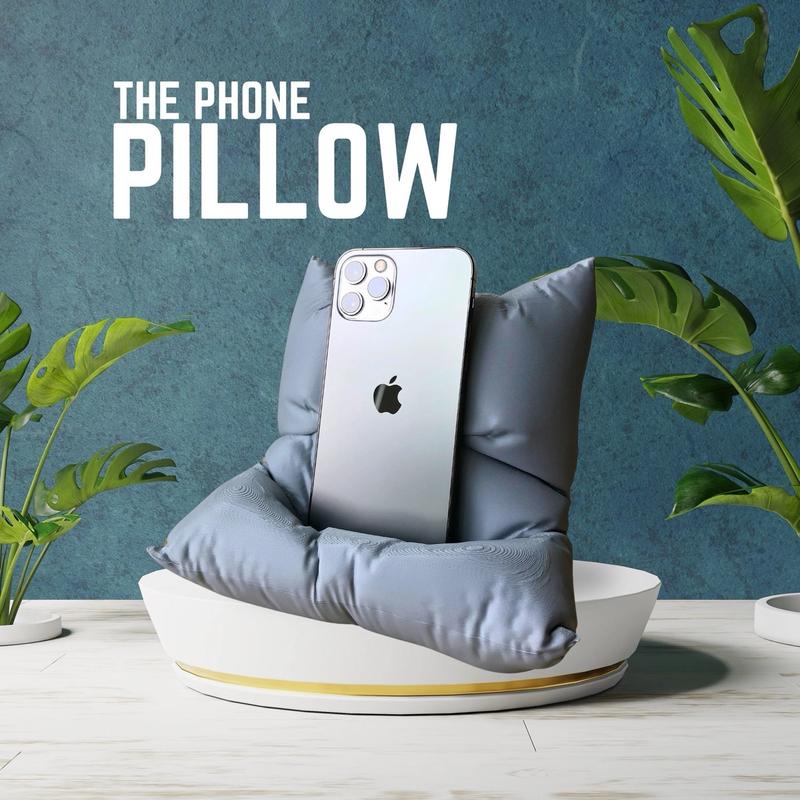 Phone Pillow Stand with Charging Slot - Fun & Decorative Holder for Cellphones - Accessories - 3D Printed Smartphone Stand mount