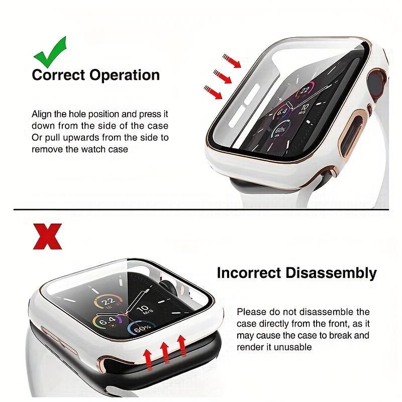 Smart Watch Band & Case Set, Adjustable Watch Band & Watch Protective Case, Wearable Accessories Compatible with Apple Watch 10 9 8 7 6 5 4 3 2 1