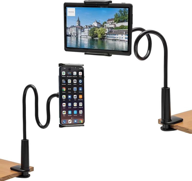 Gooseneck Tablet Holder,Cell Phone Holder, Adjustable Tablet Holder Mount,Universal 360° Flexible Tablet Stand, Cell Phone Stand,Lazy Arm Holder Clamp Mount Bracket Bed for iPad Mini Air, Samsung Galaxy Tab and 4.0-11